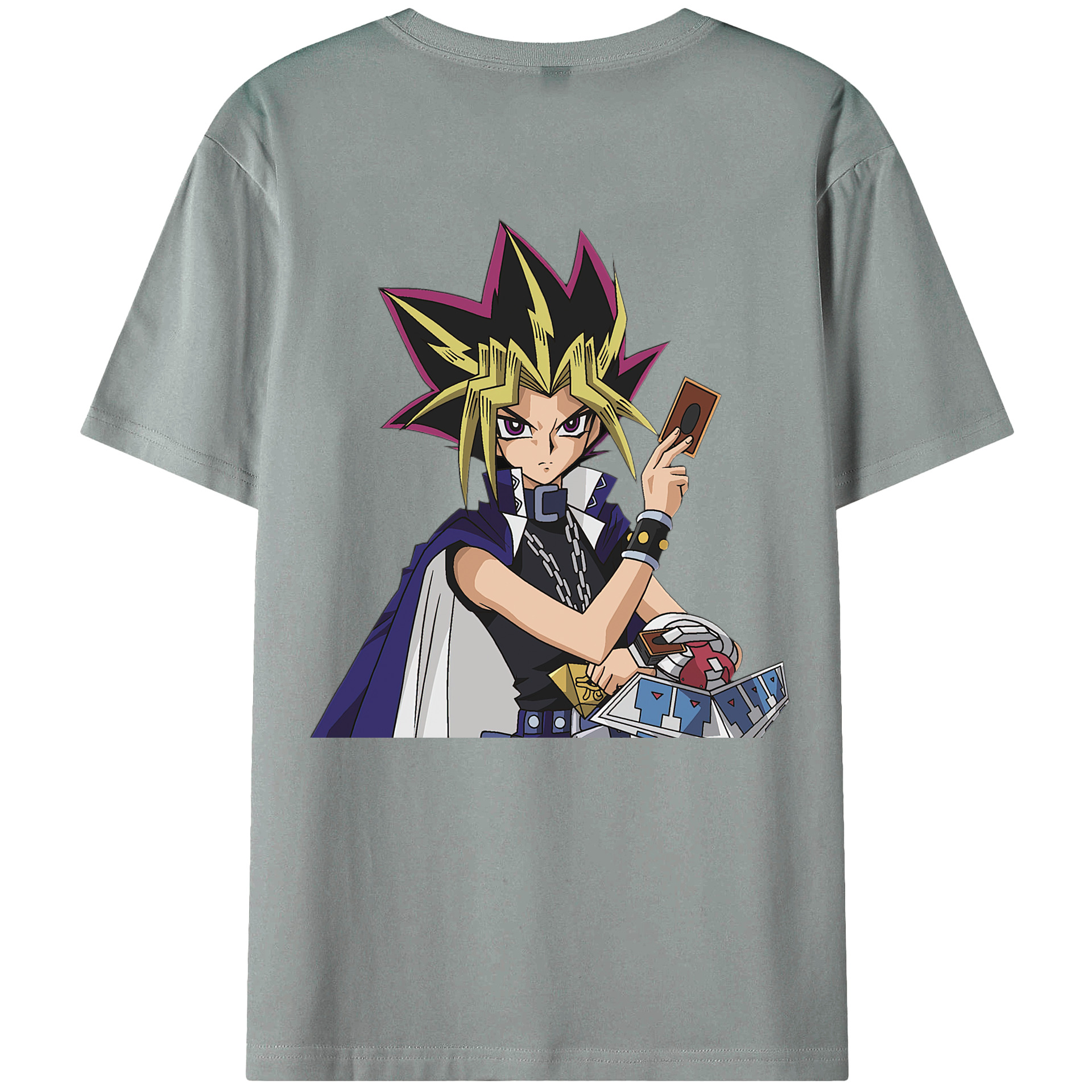 （画像用） 遊☆戯☆王 Yu-Gi-Oh! 綿100％ メンズ半袖Tシャツ（バックプリント） 通気性